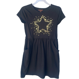 Cat & Jack Black Dress with Gold Star Design